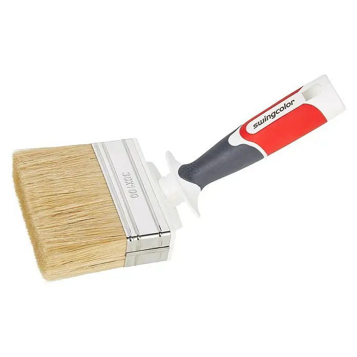 swingcolor Flächenstreicher 3K - Breite Borsten: 100 mm, Art Borsten: Mischborsten, Material Griff: Kunststoff - Pinsel von Swingcolor mit einem rot-grauen Griff. Der Pinsel hat die Maße 30x100 und ist ideal für Malerarbeiten.
