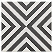 Kamena podna pločica Retro Zebra  (20 x 20 cm, Crno-bijela, Mat) | BAUHAUS