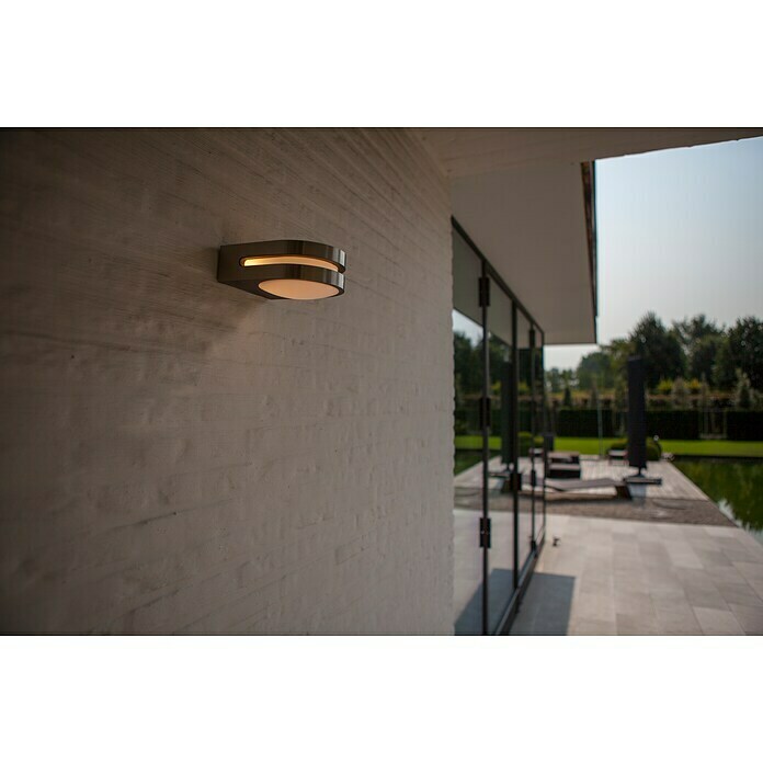 Lutec LED-Außenwandleuchte Fancy (12,5 W, 17,2 x 14 x 8,4 cm, Edelstahl,  IP54) | BAUHAUS