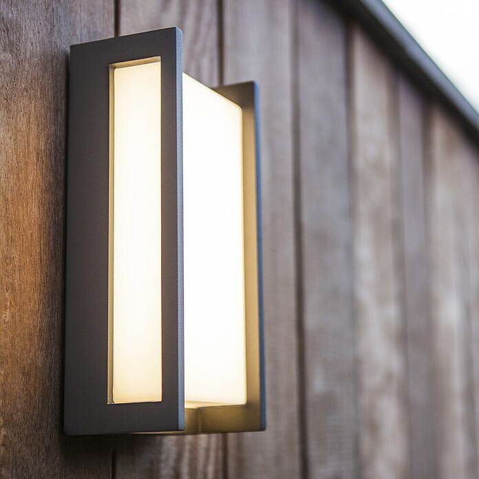 Lutec Aplique exterior LED Qubo (18 W, Blanco cálido)