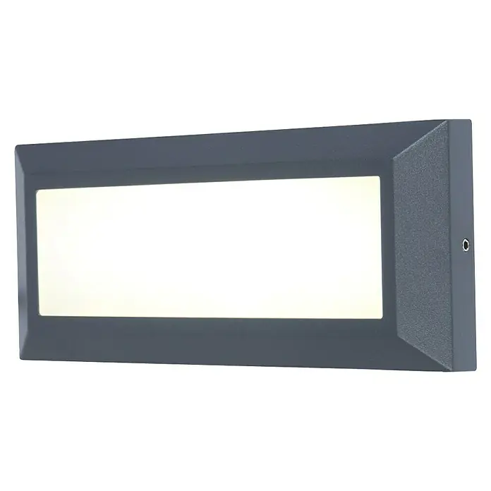 Lutec LED-Außenwandleuchte Helena - 11 W, 3,2 x 23 x 10,1 cm, Anthrazit, IP54 - Stylische rechteckige LED-Wandleuchte in Grau für den Außenbereich. Robust und modern, ideal zur Beleuchtung von Wegen oder Fassaden.
