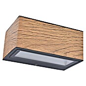 Lutec LED-Außenwandleuchte Gemini (10,5 W, 14 x 8,9 x 6,5 cm, Anthrazit/holzfarben, IP54) | BAUHAUS