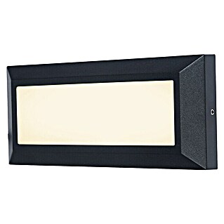 Lutec LED-Außenwandleuchte Helena (11 W, 3,2 x 23 x 10,1 cm, Schwarz matt, IP54)