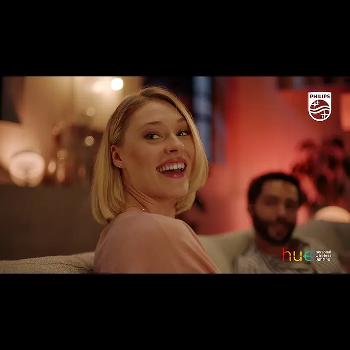 Philips Hue LED-Tischleuchte Go - 6 W, L x B x H: 15 x 15 x 7,9 cm, RGBW - Komme mit perfektem Licht von Philips Hue durch den Tag