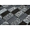 Mosaikfliese Crystal Mix XCM MS816 (31 x 32,2 cm, Schwarz/Grau, Glänzend)