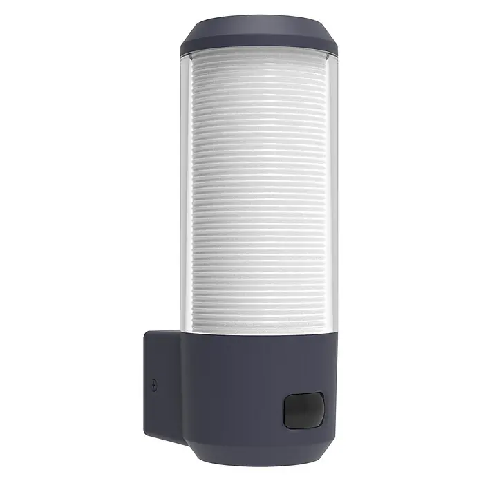 Lutec Sensor-Außenleuchte Heros - 15 W, 12 x 9,6 x 26,2 cm, Anthrazit, IP44 - Diese Außenleuchte sorgt für eine stilvolle Beleuchtung Ihres Hauses. Mit ihrem modernen Design ist sie ein echter Hingucker.