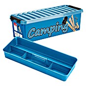 Sunware Aufbewahrungsbox Q-Line (L x B x H: 48,5 x 19 x 14,7 cm, Kunststoff, Blau)