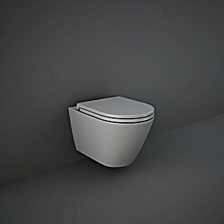 RAK Ceramics Feeling Wand-WC (Spülrandlos, Ohne Spezialglasur, Spülform: Tief, WC Abgang: Waagerecht, Grau, Matt)