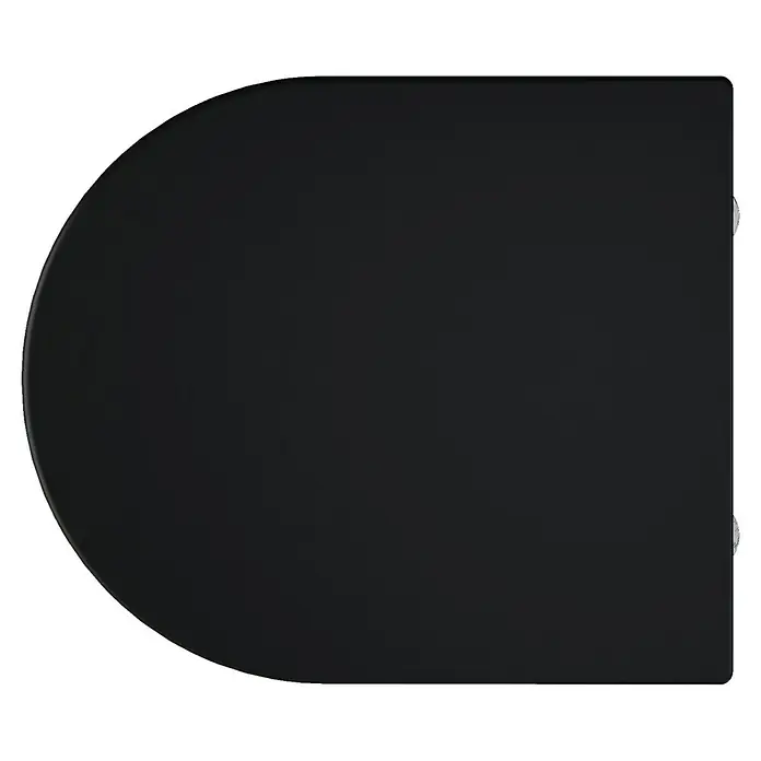 RAK Ceramics Feeling WC-Sitz - Duroplast, Schwarz, Mit Absenkautomatik - Schwarzer halbrunder Tischaufsatz mit minimalistischem Design für moderne Innenräume. Ideal für kleine Räume.