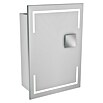 Camargue Stella LED-Spiegelschrank (B x H: 51 x 73,5 cm, Anschlag: Links, Mit eckigen Kanten, Spanplatte, Weiß)