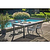 Sunfun Gartenmöbel-Set Maja/Annika (5 -tlg., Glas, Anthrazit/Black/Flint Grey, Tischplatte ausziehbar) | BAUHAUS