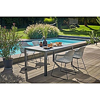 Sunfun Gartenmöbel-Set Maja/Annika (5 -tlg., Glas, Anthrazit/Black/Flint Grey)