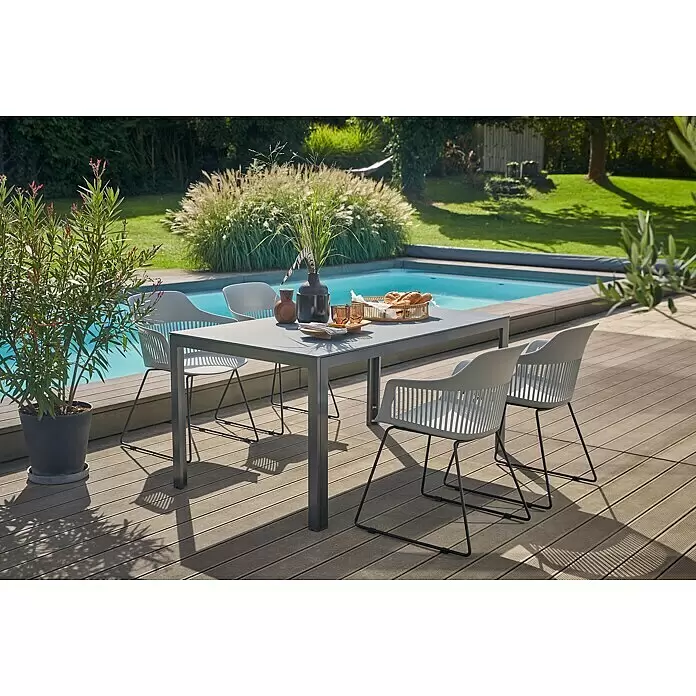 Sunfun Gartenmöbel-Set Maja/Annika - 5 -tlg., Glas, Anthrazit/Black/Flint Grey - Stimmungsaufnahme
