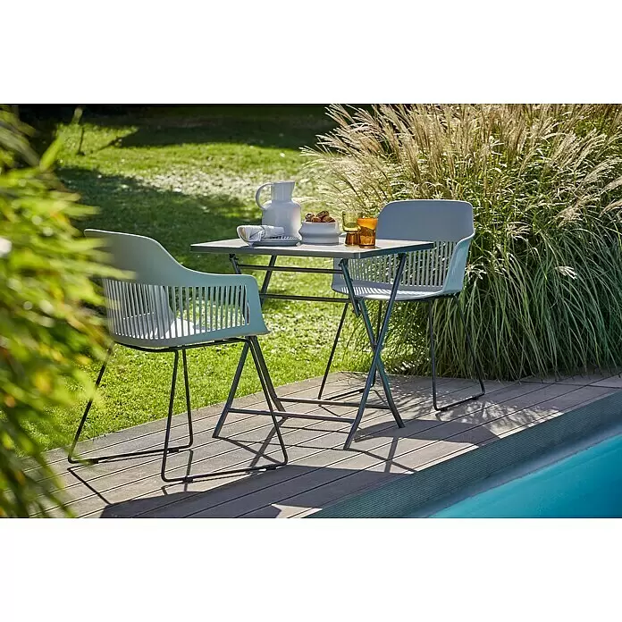 Gartensessel Annika - Black/Flint Grey, B x T x H: 57 x 60 x 82 cm - Stimmungsaufnahme