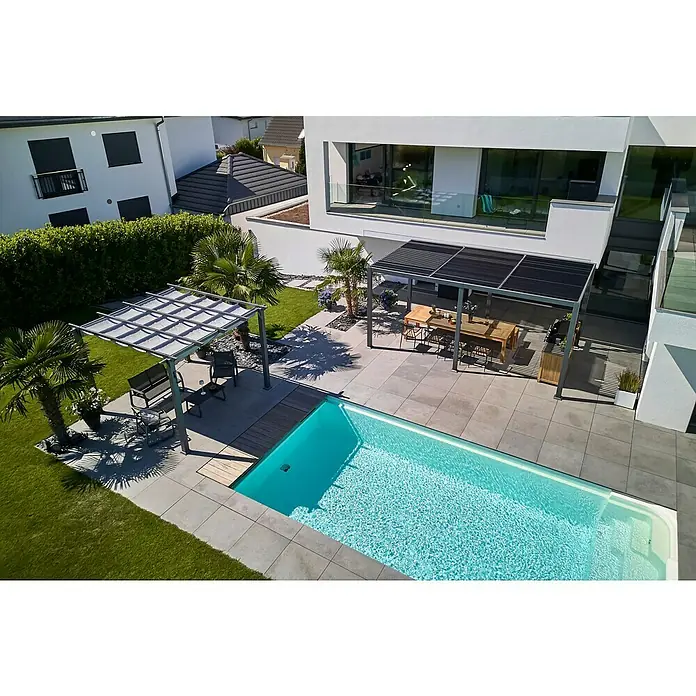Sunfun Zoe Módulo de cocina exterior Armario con cajones - Marrón, An x Pr x Al: 58 x 63 x 92 cm, Madera de teca - Diseño de jardín lujoso con piscina, pérgola y zonas de estar elegantes. El oasis exterior perfecto para relajarse y disfrutar.