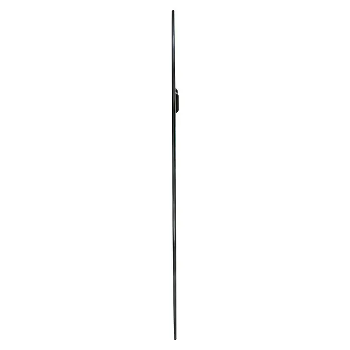 Rahmenspiegel Mila - Durchmesser: 50 cm, Schwarz, Metall - Nahaufnahme des vertikal ausgerichteten Computergehäuses mit LED-Beleuchtung, die die interne Hardware zeigt.