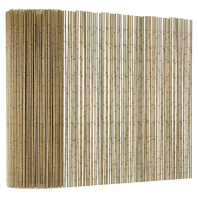 T & J Schilfrohrmatte Sylt - 600 x 140 cm, Geeignet für: Sichtschutz - Ansicht einer Bambusmatte, die als natürlicher Sichtschutz dient und sich perfekt für Gärten und Balkone eignet.