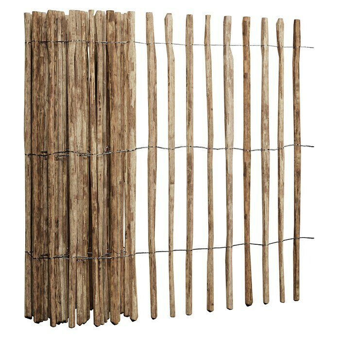 T & J Staketen Rollzaun Rollo 4-8 cm (B x H: 500 x 175 cm, Holz) | BAUHAUS