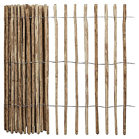 T & J Staketen Rollzaun Rollo 4-8 cm (B x H: 500 x 175 cm, Holz)