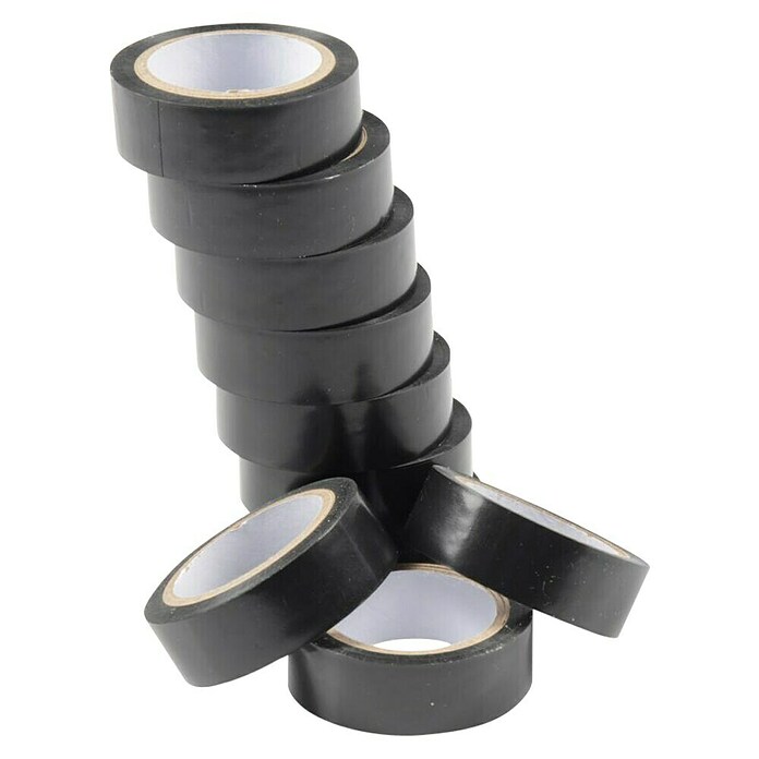 Juego de cinta aislante PVC (10 ud., Negro) | BAUHAUS