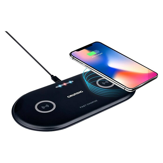 Cargador de batería para móvil 2 dispositivos (20 W, Negro) | BAUHAUS