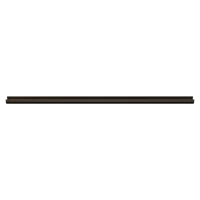 Marley Dachrinne - Nennweite: 100 mm, Länge: 300 cm, Kunststoff, Braun - Nahaufnahme eines braunen Metallregals, das die schlichte Eleganz und die glatte Oberfläche des Produkts hervorhebt.