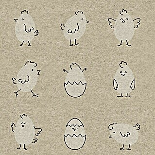 Duni Serviette Naturals (25 Stk., 33 x 33 cm, Happy Eggs)