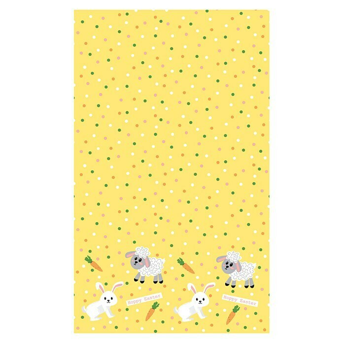 Duni Tischdecke Dunicel® (Gelb, 220 x 138 cm, Happy Easter)