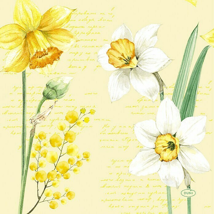 Duni Serviette (33 x 33 cm, Spring Daffodil)