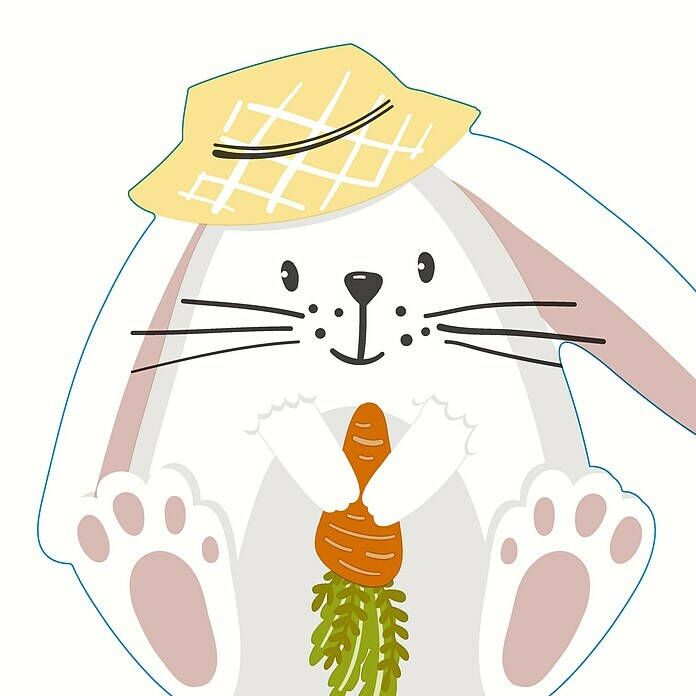 Duni Serviette Silhouettes Airlaid (12 Stk., 33 x 33 cm, Bunny)