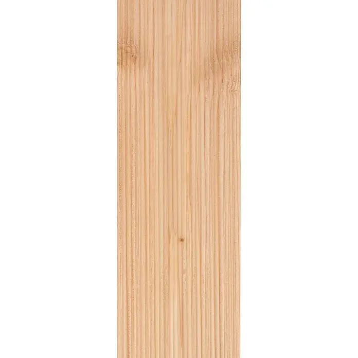 Terrassendiele - Douglasie, 200 x 14,5 x 2,8 cm, Rötlich gelblich - Nahaufnahme eines rechteckigen Holzbrett, das eine helle Farbe und eine ausgeprägte Maserung aufweist, ideal für Bastel- und Bauprojekte.