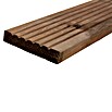Terrassendiele (Kiefer, 300 x 14,5 x 2,8 cm, Farbe: Teak)
