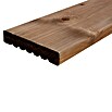 Terrassendiele (Kiefer, 300 x 14,5 x 2,8 cm, Farbe: Teak)