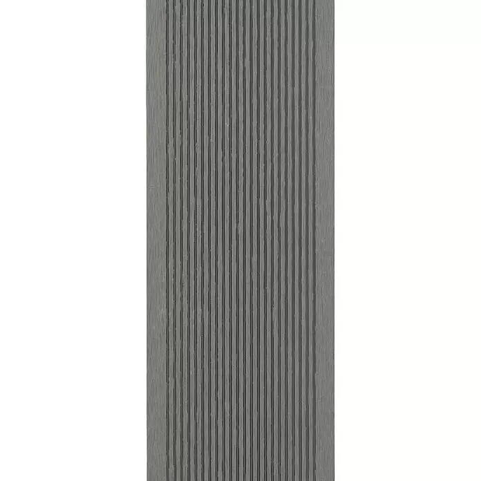 WPC-Terrassendiele Dark Grey - 200 x 13,5 x 2,1 cm, Dunkelgrau - Graues gerilltes Verbund-Terrassendiel.