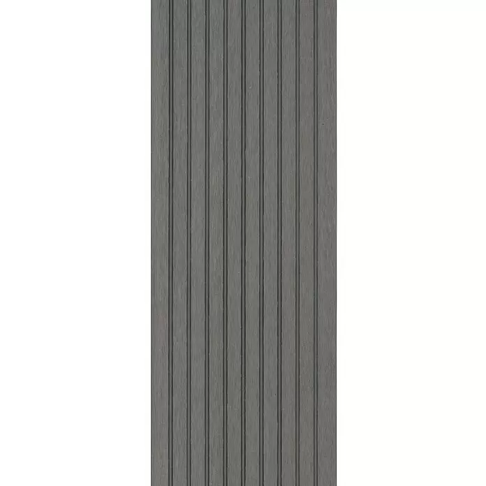 WPC-Terrassendiele Dark Grey - 200 x 13,5 x 2,1 cm, Dunkelgrau - Dunkelgraue WPC-Terrassendiele mit genuteter Oberfläche.