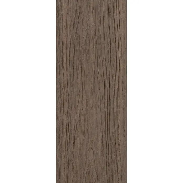 b!design WPC-Terrassendiele Ipe - 300 x 13,8 x 2,25 cm, Ipe - Nahaufnahme eines Holzpaneels mit feiner Maserung und warmen Brauntönen, ideal für rustikale oder moderne Inneneinrichtungen.