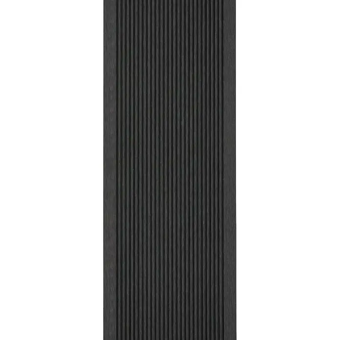 WPC-Terrassendiele - 300 x 19 x 1,6 cm, Anthrazit - Dunkelgraue geriffelte Wandpaneele für den Innen- oder Außenbereich, ideal für moderne Designs.