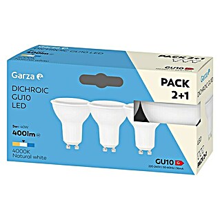 Garza Bombilla LED (3 ud., GU10, 3 x 5 W, Blanco neutro, 400 lm)