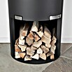 Aduro Kaminofen 1-4 (6 kW, Raumheizvermögen: 334 m³, Mit Holzfach, Schwarz)