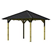 Karibu Pavillon Sevilla Set  (340 x 340 cm, Schwarz, Natur)