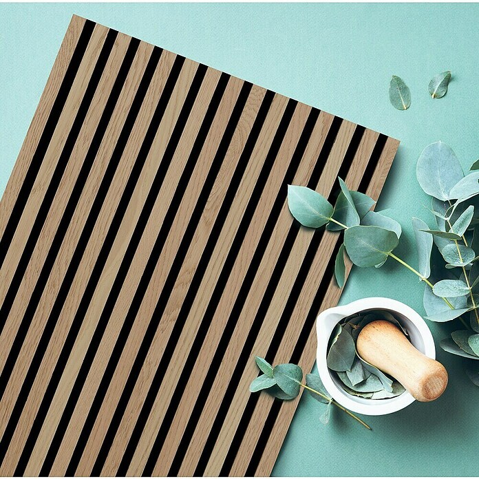 FibroTech Akustični panel Premium  (Svetli hrast, 2.440 x 605 x 22 mm) | Akustične plošče | Zvočna izolacija | Izolacija | Gradbeni material | Izdelki | BAUHAUS
