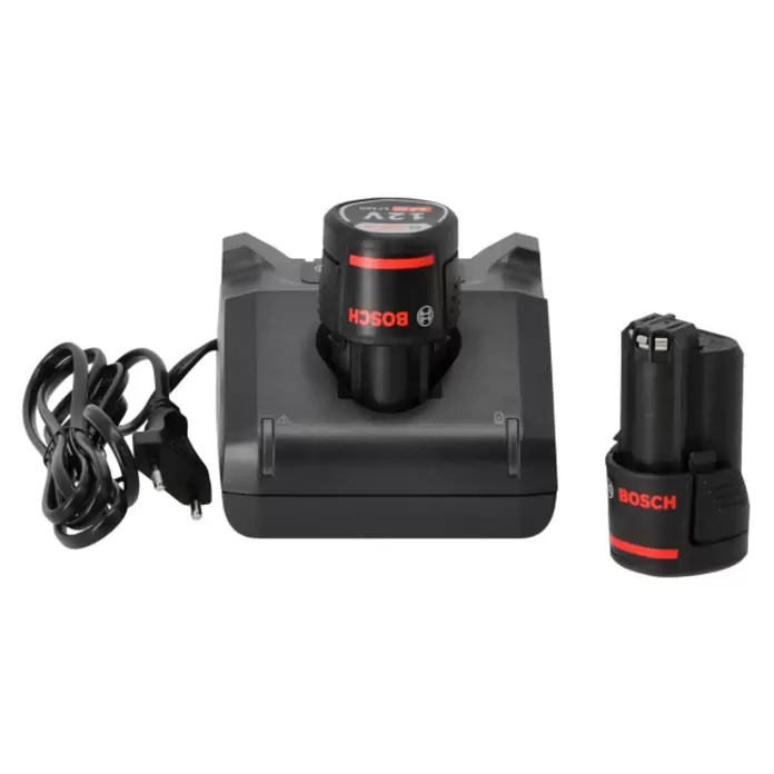 Bosch Professional Akku & Ladegerät Starter-Set GAL 12V-4 & 2 x GBA 12V/2 Ah - 12 V, 2 Akkus, 2 Ah