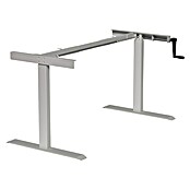 Tischgestell M-MORE Spin pro (Breitenverstellung: 100 cm - 160 cm, Höhenverstellung: 70 cm - 118 cm, Stahl, Weiß-Aluminium) | BAUHAUS