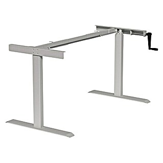 Tischgestell M-MORE Spin pro (Breitenverstellung: 100 cm - 160 cm, Höhenverstellung: 70 cm - 118 cm, Stahl, Weiß-Aluminium)