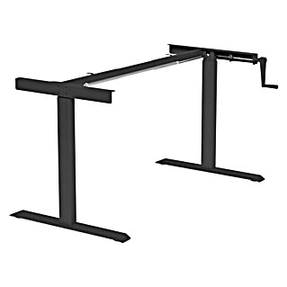 Tischgestell M-MORE Spin pro (Breitenverstellung: 100 cm - 160 cm, Höhenverstellung: 70 cm - 118 cm, Stahl, Schwarz)