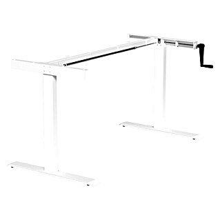 Tischgestell M-MORE Spin pro (Breitenverstellung: 100 cm - 160 cm, Höhenverstellung: 70 cm - 118 cm, Stahl, Weiß)