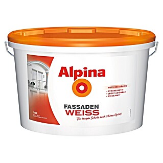 Alpina Dispersionsfassadenfarbe Fassadenweiß (Weiß, 10 l)