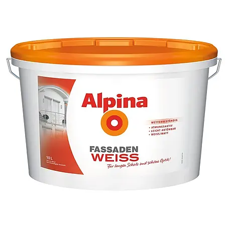 Alpina  Dispersionsfassadenfarbe Fassadenweiß