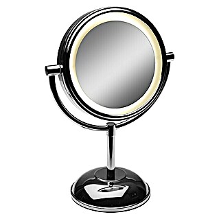Espejo cosmético con luz LED (13 x 30,6 cm, Aumento: 100 %)