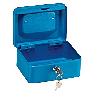 Arregui Caja de caudales C-9215 (L x An x Al: 15,2 x 11,8 x 8 cm, Asa abatible, Azul)